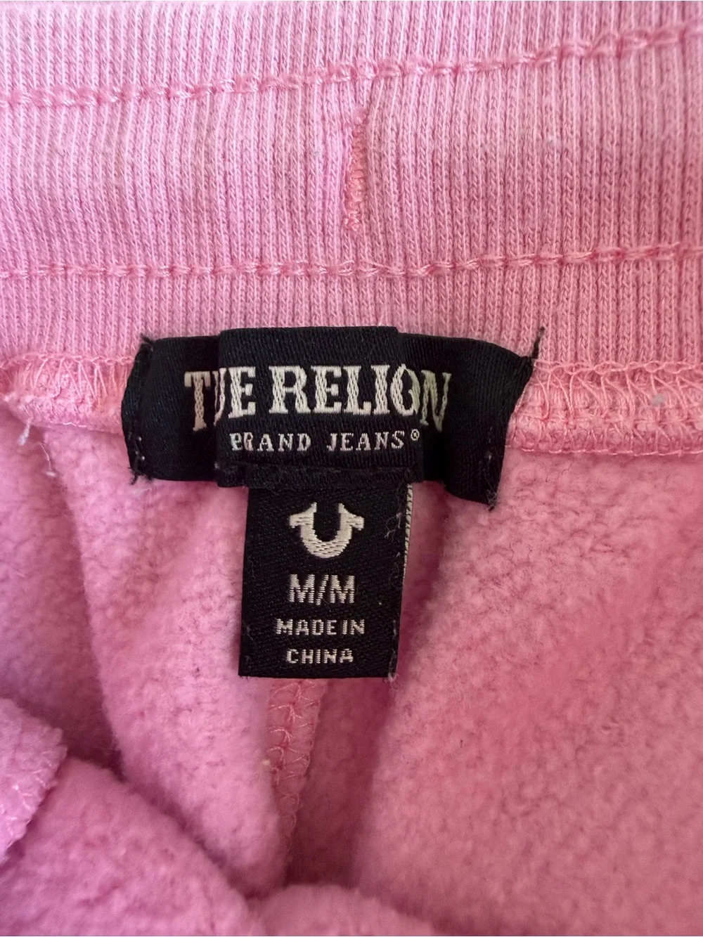 Girls True Religion Pink 2-Piece Sweat Set Rhinestone Graphic Full Zip Sz M